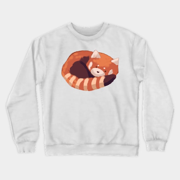 Cute red panda sleeping Crewneck Sweatshirt by Mayarart